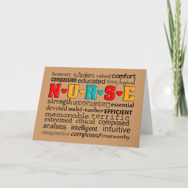 Tarjeta de felicitación de la enfermera (Anverso)