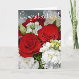 Tarjeta de felicitación de la enhorabuena del ramo