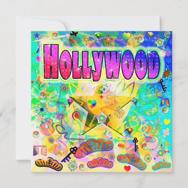 Tarjeta de Felicitación de la Época de Hollywood (Anverso)