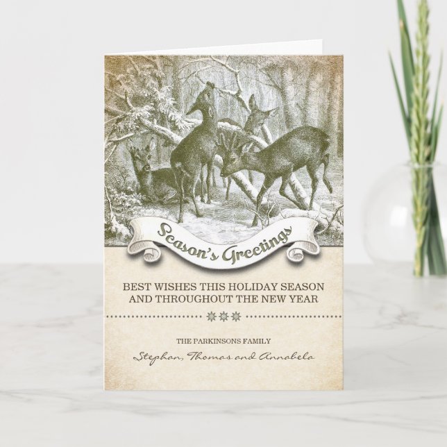 tarjeta de felicitación de la época de invierno de (Anverso)