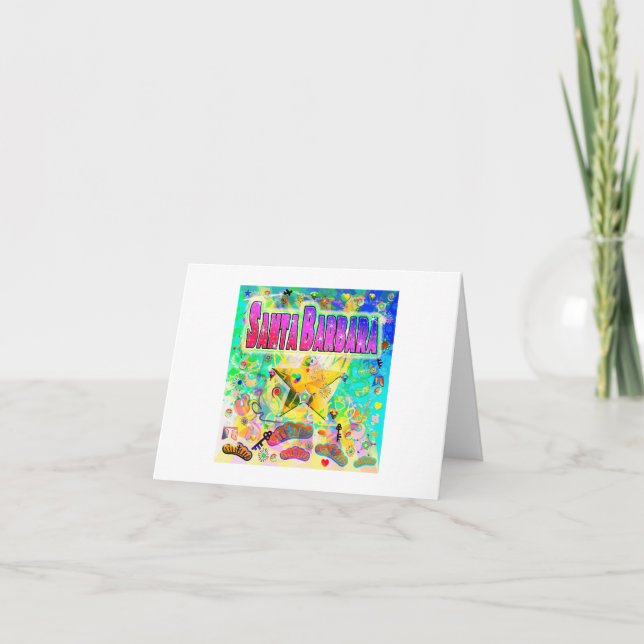 Tarjeta de felicitación de la época de Santa Bárba (Anverso)