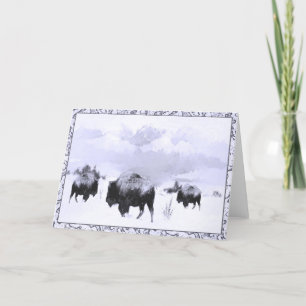 Tarjeta de felicitación de la escena de invierno d
