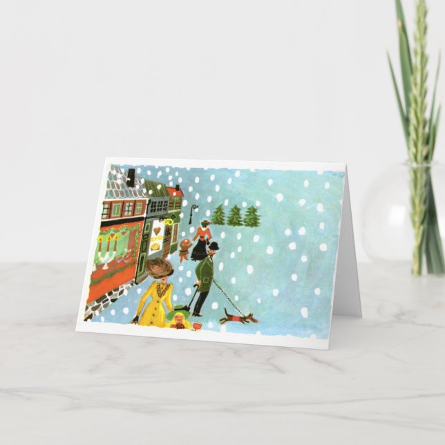 Tarjeta de felicitación de la escena del navidad (Anverso)
