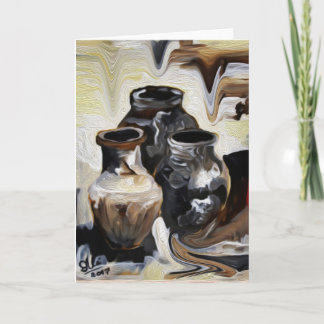 Tarjeta de felicitación de la estación, recogiendo