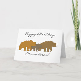 Tarjeta de felicitación de la familia del oso