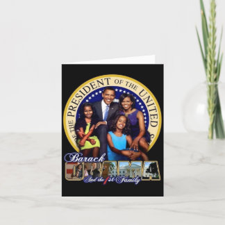 Tarjeta de felicitación de la FAMILIA OBAMA-1ST