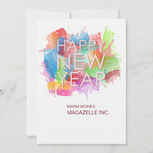 Tarjeta de felicitación de la Feliz Año Nuevo