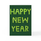 Tarjeta de felicitación de la Feliz Año Nuevo para