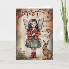 Tarjeta de felicitación de la feria de flores capr