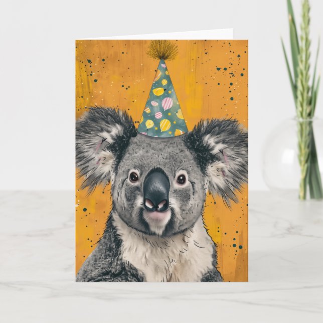 Tarjeta de felicitación de la fiesta de cumpleaños (Anverso)