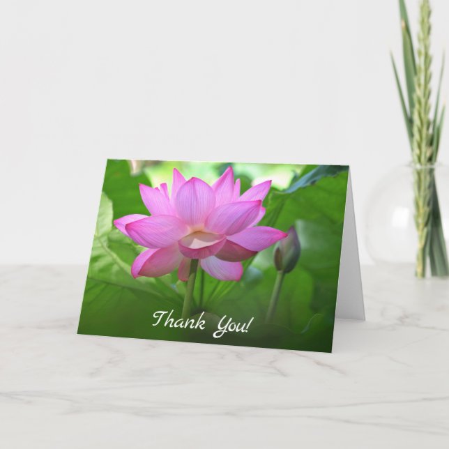 Tarjeta de felicitación de la flor de Lotus (Anverso)