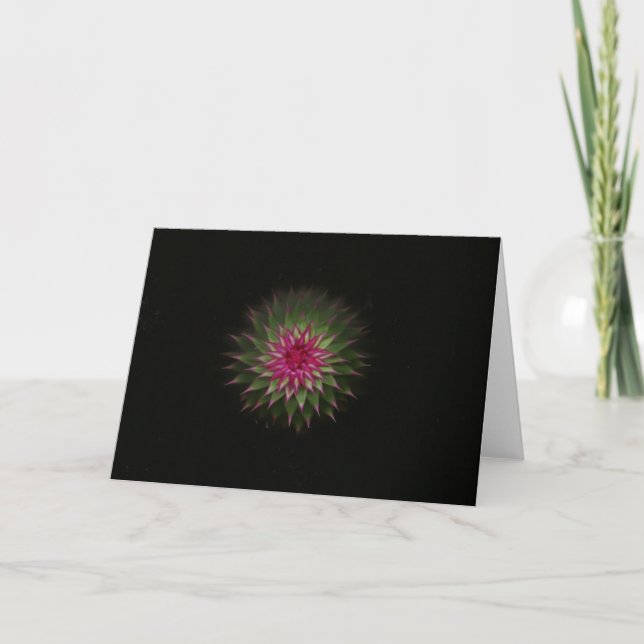 Tarjeta de felicitación de la flor del cardo (Anverso)