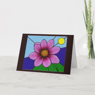 Tarjeta de felicitación de la flor del mosaico