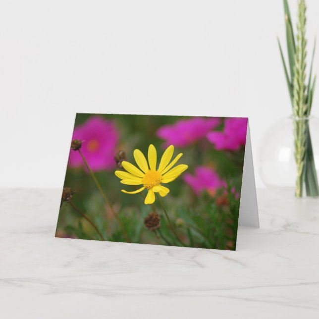 Tarjeta de felicitación de la flor salvaje (Anverso)