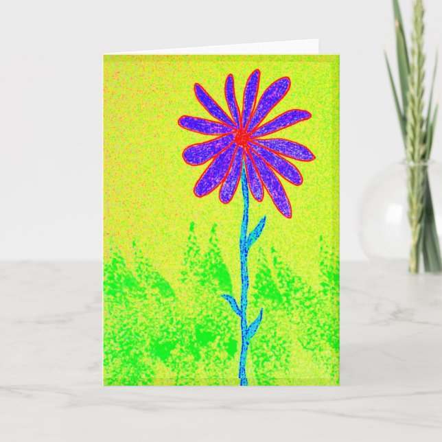 Tarjeta de felicitación de la flor salvaje (Anverso)