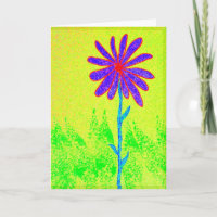 Tarjeta de felicitación de la flor salvaje