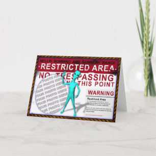 Tarjeta de felicitación de la foto del área 51