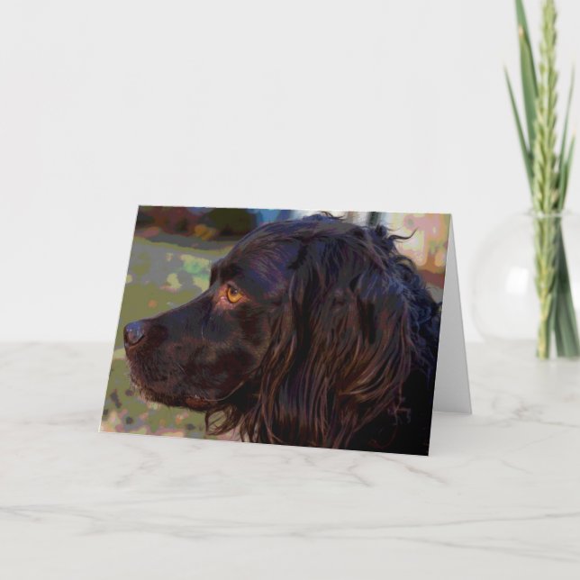 Tarjeta de felicitación de la foto del perro de (Anverso)