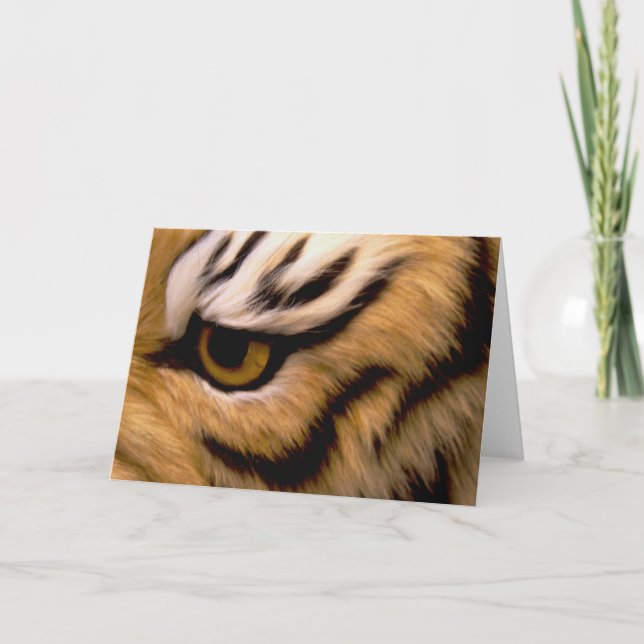 Tarjeta de felicitación de la foto del tigre (Anverso)