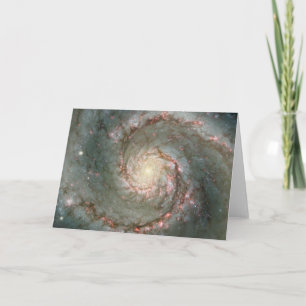 Tarjeta de felicitación de la galaxia espiral de