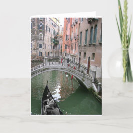 Tarjeta de felicitación de la góndola de Venecia