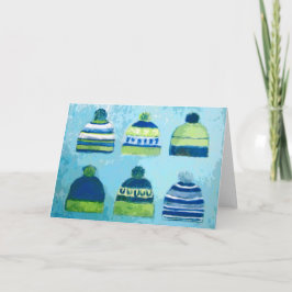 Tarjeta de felicitación de la gorra de los marchas