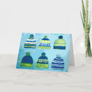 Tarjeta de felicitación de la gorra de los marchas