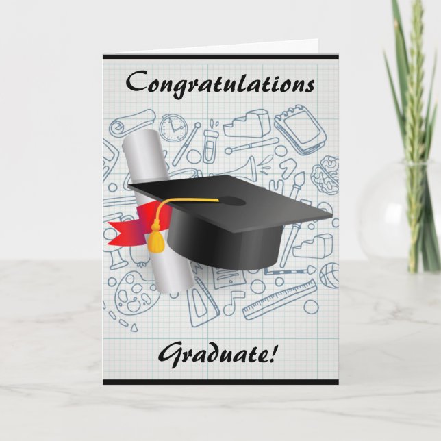 Tarjeta de felicitación de la graduación (Anverso)