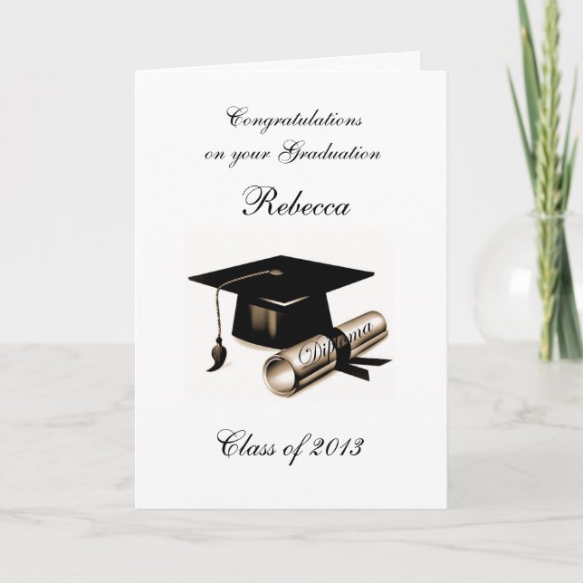 TARJETA DE FELICITACIÓN DE LA GRADUACIÓN (Anverso)