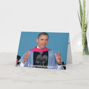 Tarjeta de felicitación de la graduación de Barack