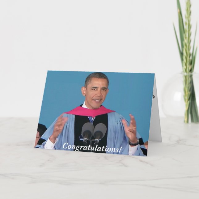 Tarjeta de felicitación de la graduación de Barack (Anverso)
