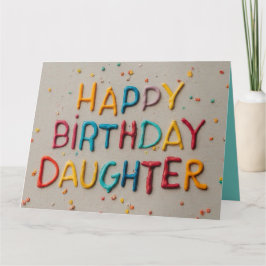 Tarjeta de felicitación de la hija de cumpleaños