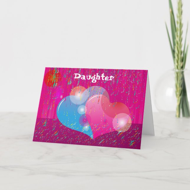 Tarjeta de felicitación de la hija de la tarjeta (Anverso)