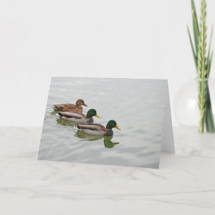 Tarjeta de felicitación de la impresión del pato