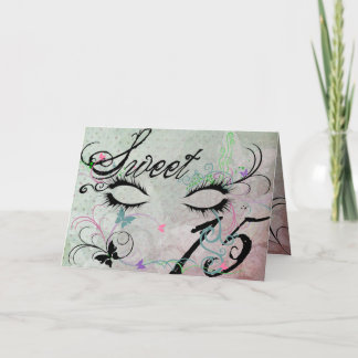 Tarjeta de felicitación de la invitación del dulce