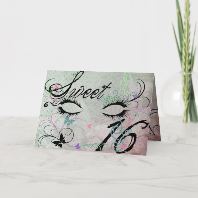 Tarjeta de felicitación de la invitación del dulce (Anverso)