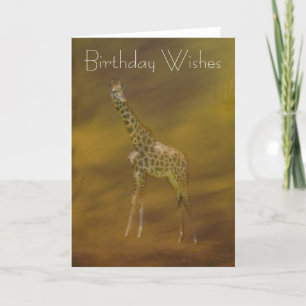 TARJETA DE FELICITACIÓN DE LA JIRAFA