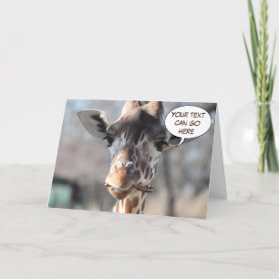 Tarjeta de felicitación de la jirafa