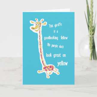Tarjeta de felicitación de la jirafa