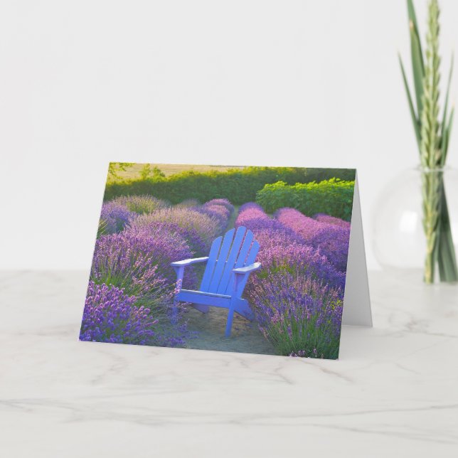 Tarjeta de felicitación de la lavanda (Anverso)
