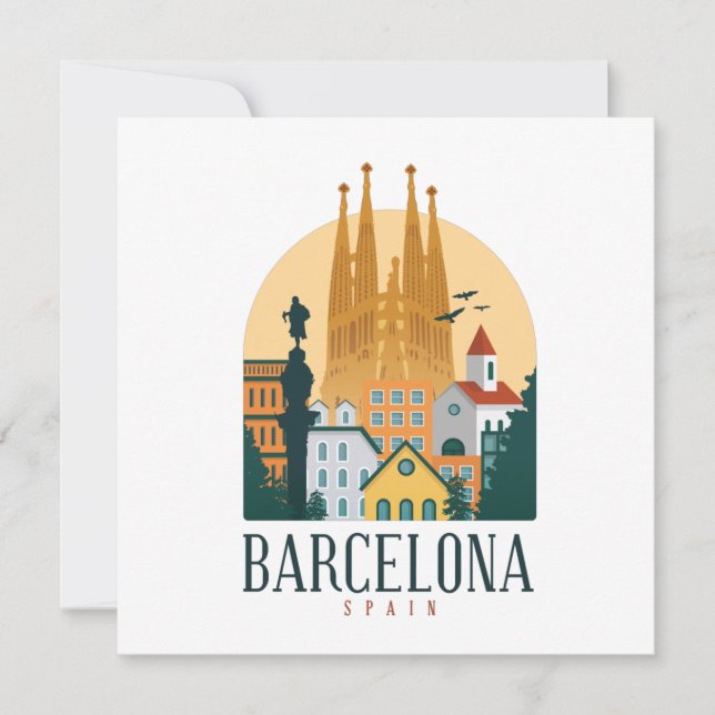 Tarjeta de felicitación de la línea aérea de Barce (Anverso)