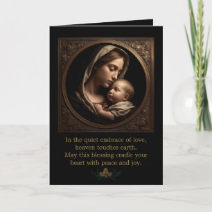 Tarjeta de felicitación de la Madonna y el Niño do