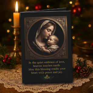 Tarjeta de felicitación de la Madonna y el Niño do