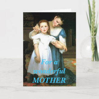 Tarjeta de felicitación de la madre y de la hija