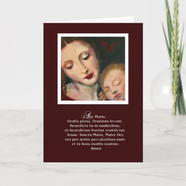 Tarjeta de felicitación de la madre y del niño (Anverso)