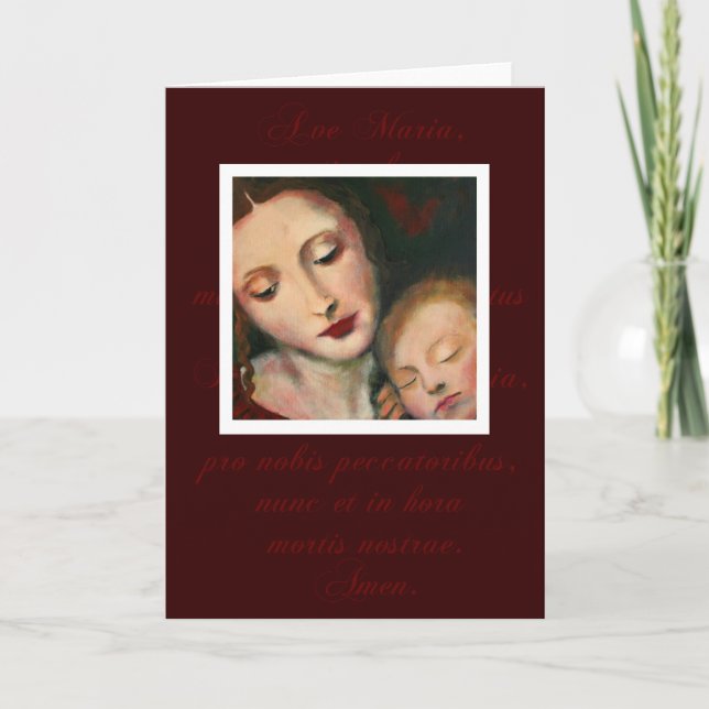 Tarjeta de felicitación de la madre y del niño (Anverso)