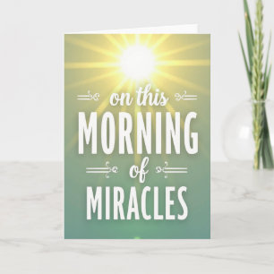 Tarjeta de Felicitación de la Mañana de Milagros