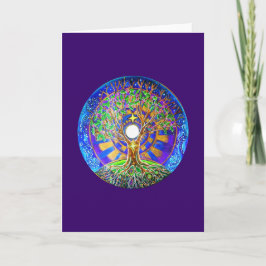 Tarjeta de felicitación de la mandala de la Luna