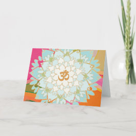 Tarjeta de felicitación de la mandala de Lotus