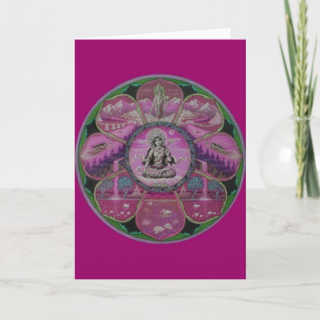 Tarjeta de felicitación de la mandala de Tara de (Anverso)